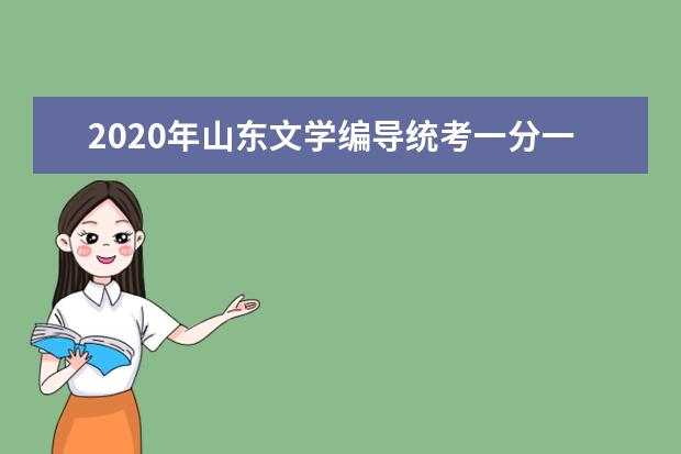 2020年山东文学编导统考一分一档表