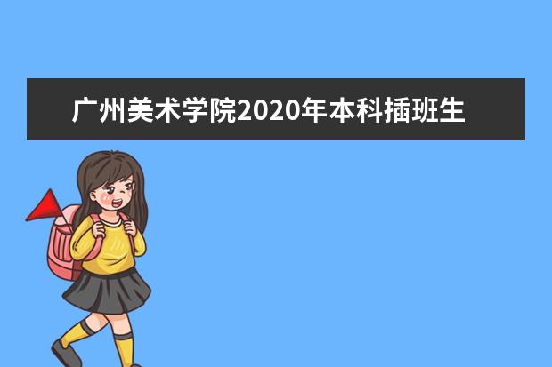 广州美术学院2020年本科插班生专业考试相关事宜的通知