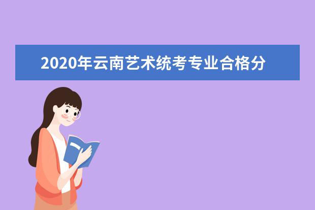 2020年云南艺术统考专业合格分数线