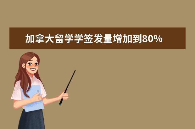 加拿大留学学签发量增加到80%