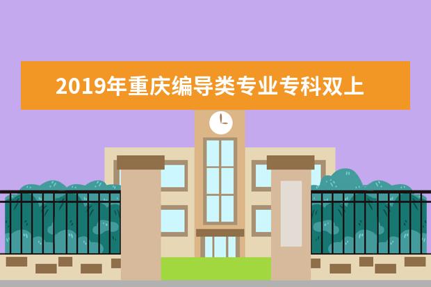 2019年重庆编导类专业专科双上线专业成绩分段表