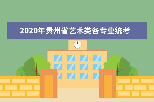 2020年贵州省艺术类各专业统考简章