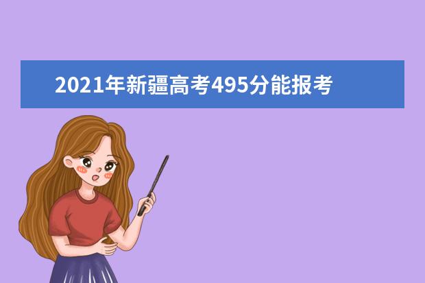 2021年新疆高考495分能报考上什么大学(理科)