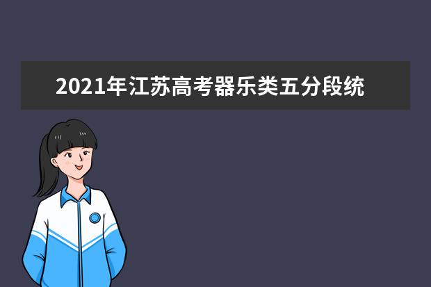 2021年江苏高考器乐类五分段统计表