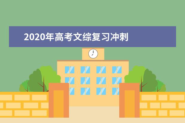 2020年高考文综复习冲刺