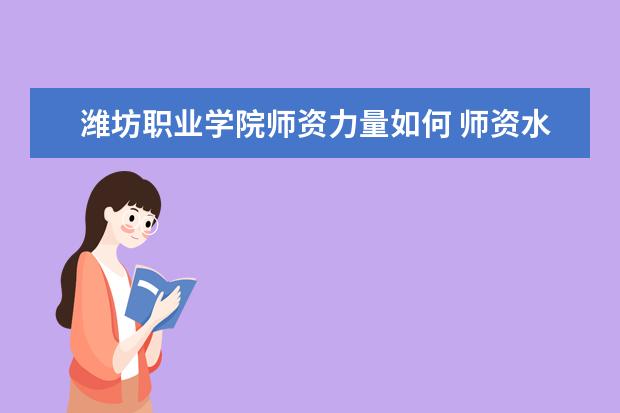 潍坊职业学院师资力量如何 师资水平怎么样