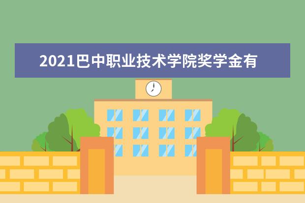 2021巴中职业技术学院奖学金有哪些 奖学金一般多少钱?