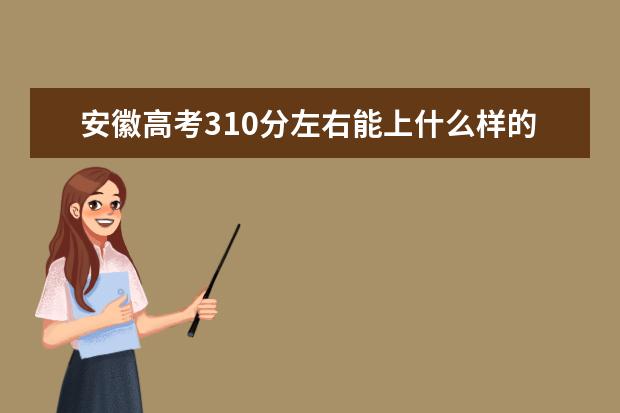 安徽高考310分左右能上什么样的大学