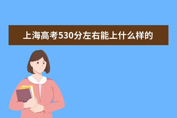 上海高考530分左右能上什么样的大学