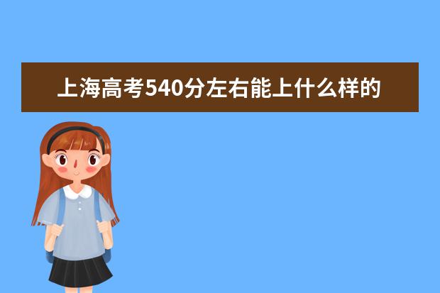 上海高考540分左右能上什么样的大学