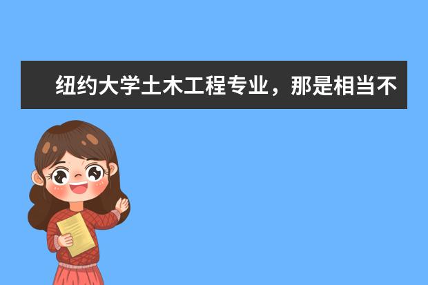 纽约大学土木工程专业，那是相当不错啊！