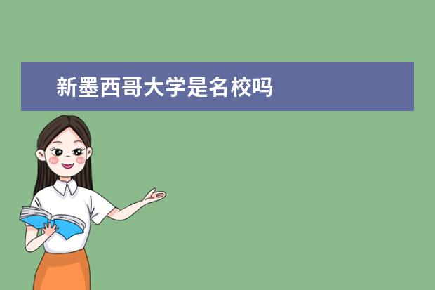 新墨西哥大学是名校吗