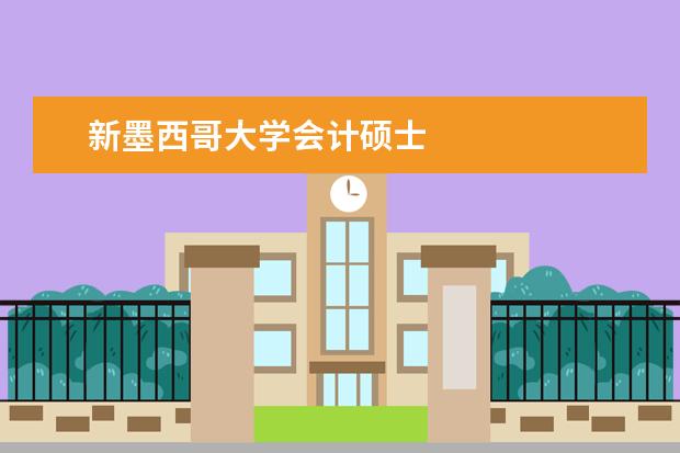 新墨西哥大学会计硕士