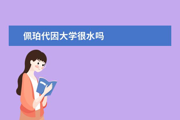 佩珀代因大学很水吗