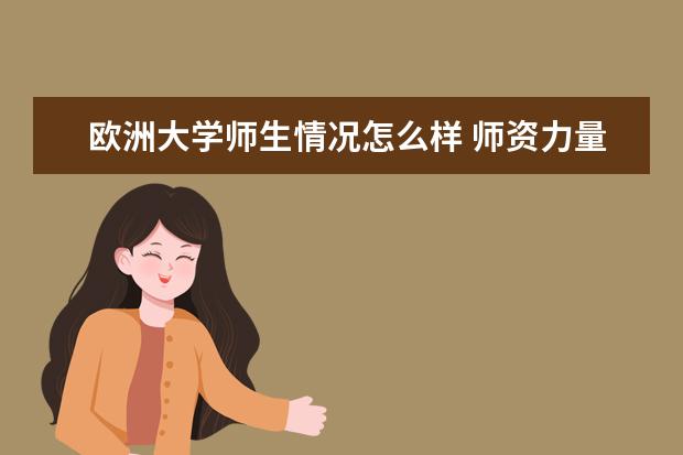 欧洲大学师生情况怎么样 师资力量如何