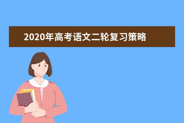 2020年高考语文二轮复习策略