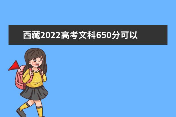 西藏2022高考文科650分可以上什么大学