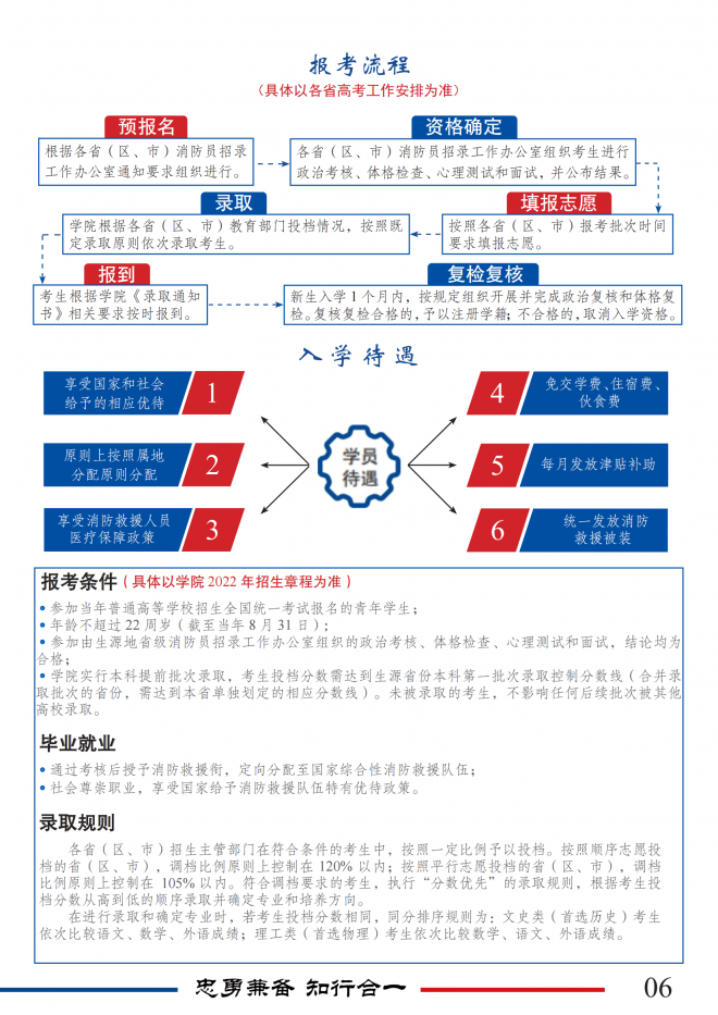 中国消防救援学院2022年招收青年学生简章