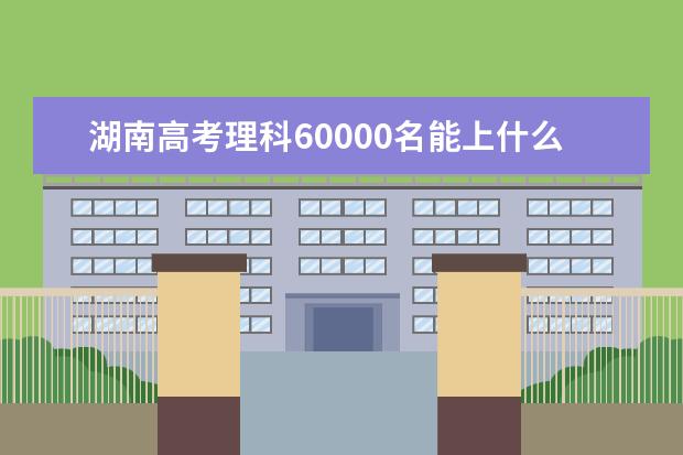 湖南高考理科60000名能上什么大学