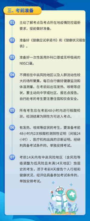 一图读懂江苏2022年普高招生体育类专业省统考考生健康应试须知