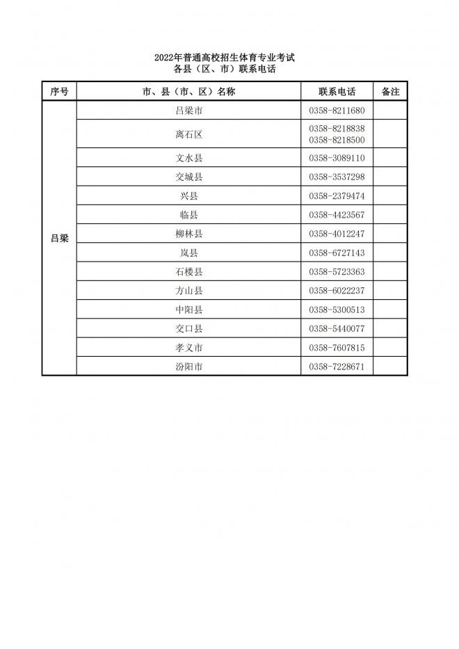 山西关于举行2022年普通高校招生体育专业考试的公告