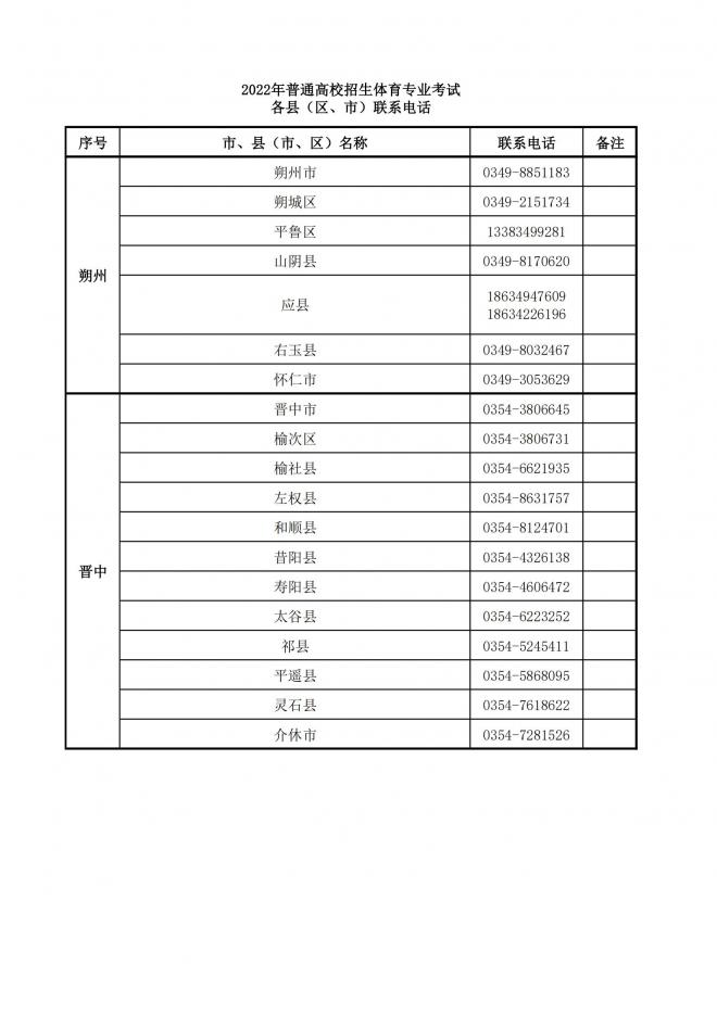 山西关于举行2022年普通高校招生体育专业考试的公告