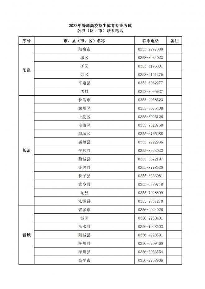 山西关于举行2022年普通高校招生体育专业考试的公告