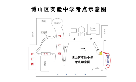 淄博市博山区2022夏季高考考场分布图及考场地址