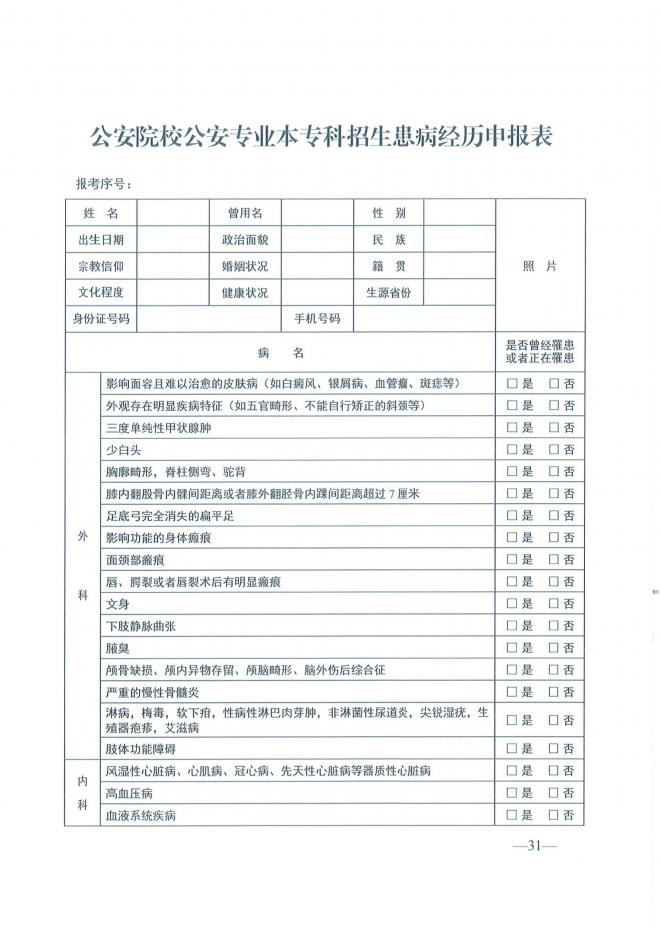 2022年山西公安院校公安专业填报志愿有关说明