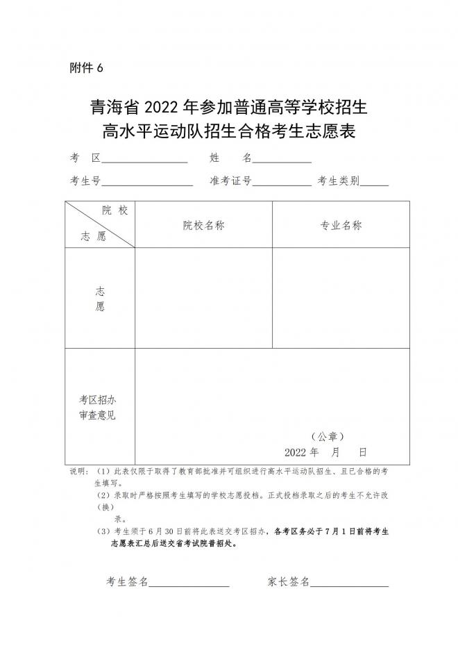 2022年青海普通高等学校招生录取工作实施细则